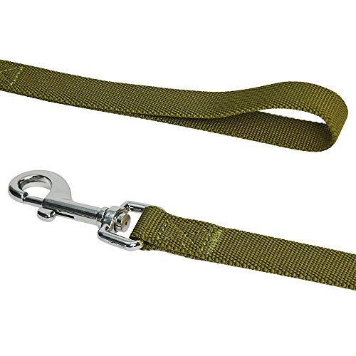 Amazon Brand - Umi Classic - Correa Resistente para Perros S, 150 x 1,5 cm, Correas básicas para Perros (Verde Oliva)