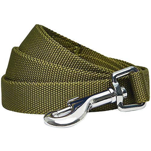 Amazon Brand - Umi Classic - Correa Resistente para Perros S, 150 x 1,5 cm, Correas básicas para Perros (Verde Oliva)