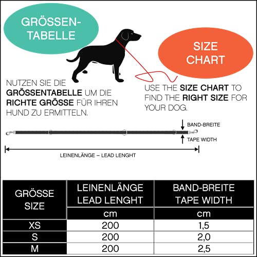 Amazon Brand - Umi - Correa de Perro 2m, Ajustable en 3 Posiciones, Air Mesh, para Perros pequeños y Grandes, Cachorros y Gatos, en Muchos Colores y Tallas Distintos, Negro, XS
