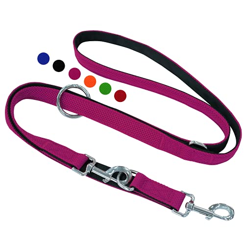 Amazon Brand - Umi - Correa de Perro 2m, Ajustable en 3 Posiciones, Air Mesh, para Perros pequeños y Grandes, Cachorros y Gatos, en Muchos Colores y Tallas Distintos, Pink Rosa, S