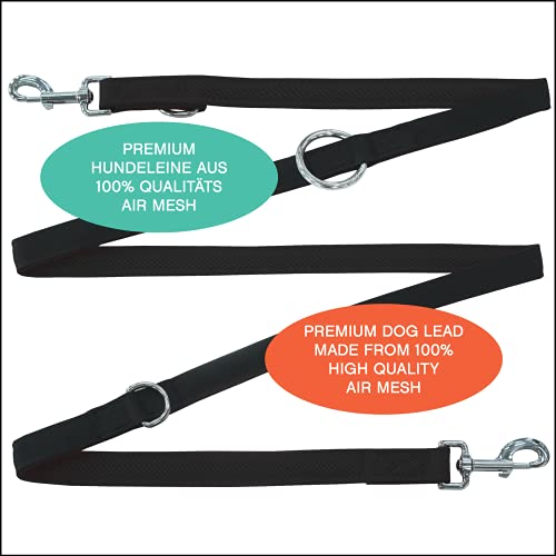 Amazon Brand - Umi - Correa de Perro 2m, Ajustable en 3 Posiciones, Air Mesh, para Perros pequeños y Grandes, Cachorros y Gatos, en Muchos Colores y Tallas Distintos, Negro, XS