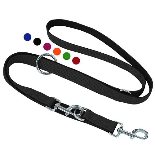 Amazon Brand - Umi - Correa de Perro 2m, Ajustable en 3 Posiciones, Air Mesh, para Perros pequeños y Grandes, Cachorros y Gatos, en Muchos Colores y Tallas Distintos, Negro, XS