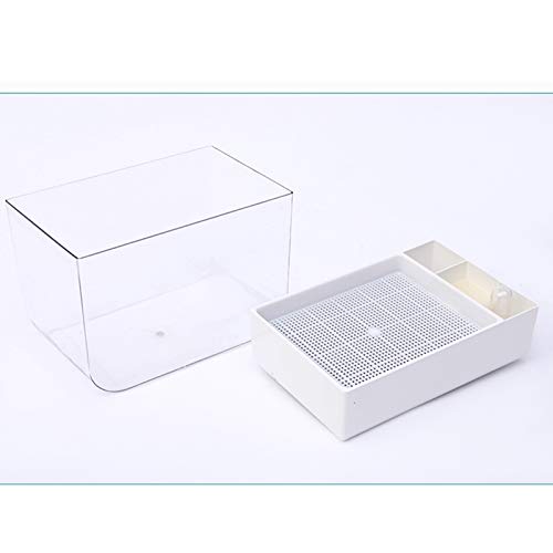 AMRU Pescado y Vegetales simbiosis Fish Tank, Brotes hidropónico Flower Plate cría ecológica Peces Tanque, Pescados del Tanque del Acuario, Blanco, 8 L