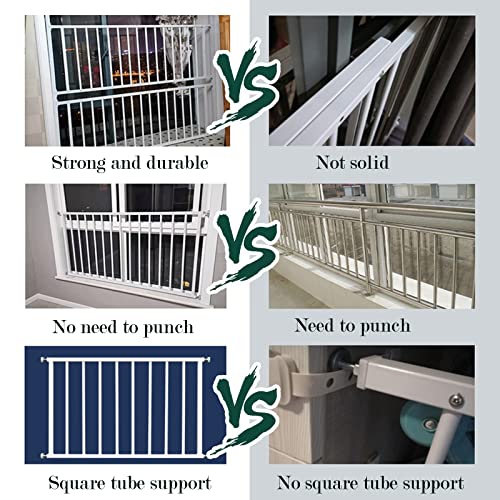 AMSXNOO Barras de Seguridad para Ventana, Robo Proteccion Sin Perforaciones Metal Barrera Safety, Ventana Guardia Barras para Niños Bebés (Tamaño : 80X40CM)