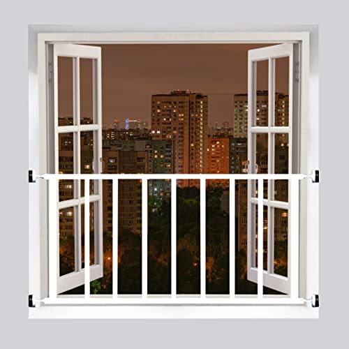 AMSXNOO Barras de Seguridad para Ventana, Robo Proteccion Sin Perforaciones Metal Barrera Safety, Ventana Guardia Barras para Niños Bebés (Tamaño : 80X40CM)
