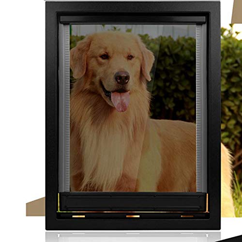 Andylies Cerradura de Seguridad de Puerta Abatible para Perros y Gatos Puerta Abatible Kit de Puerta de Puerta de Mascotas PláStico ABS Puerta de Perro y Gato para Ventana de Pantalla A