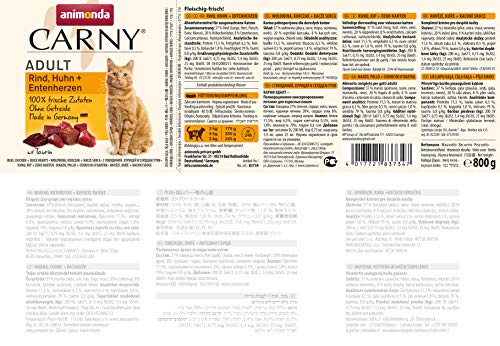 Animonda Carny Adult Rind, Huhn & Entenherzen 800g (Menge: 6 je Bestelleinheit)