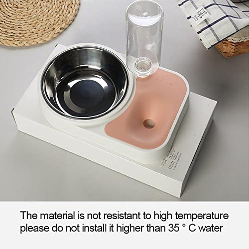 Anlrion Cuenco para gatos, cuenco para gatos, dispensador de palas y agua para gatos y perros, inclinable a 15 grados, cuenco para gatos antivómitos, cuenco elevado, para gatos y animales