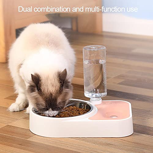 Anlrion Cuenco para gatos, cuenco para gatos, dispensador de palas y agua para gatos y perros, inclinable a 15 grados, cuenco para gatos antivómitos, cuenco elevado, para gatos y animales