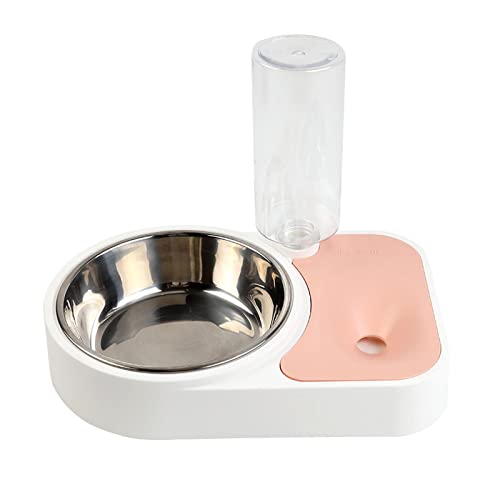 Anlrion Cuenco para gatos, cuenco para gatos, dispensador de palas y agua para gatos y perros, inclinable a 15 grados, cuenco para gatos antivómitos, cuenco elevado, para gatos y animales