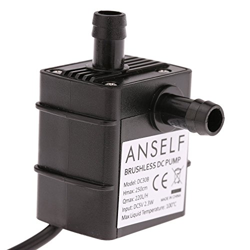 Anself Fuente de acuario sumergible a prueba de agua Mini USB ultra silenciosa (DC5V)