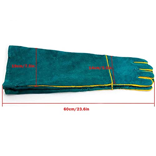 Anti-Mordidas Guantes ara Manejo de Animales, PeSandy 60CM Guantes de Trabajo Duraderos para Bañarse, Arreglarse, Soldar, Manipular Perros/ Gatos/ Aves/ Serpientes/ Loros/ Lagartos/ Reptiles
