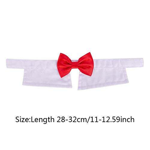 Apofly Suministros para Mascotas Gato Pajarita Ajustable Mascotas Traje del Lazo del Gato del Perro Corbata Formal Collar De Perro para Perros Pequeños Cachorro Y Estética Accesorios Rojo S