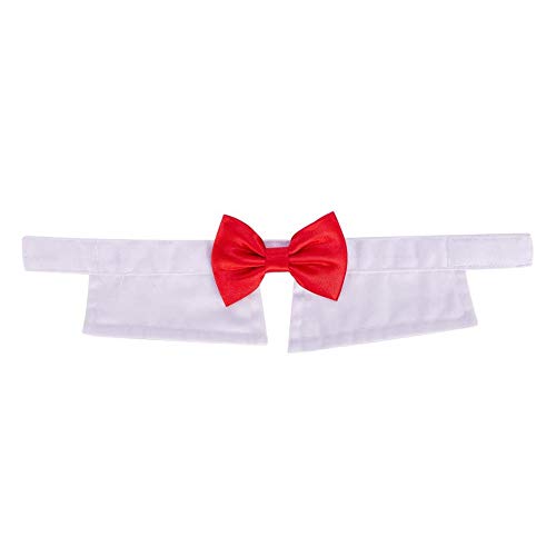 Apofly Suministros para Mascotas Gato Pajarita Ajustable Mascotas Traje del Lazo del Gato del Perro Corbata Formal Collar De Perro para Perros Pequeños Cachorro Y Estética Accesorios Rojo S