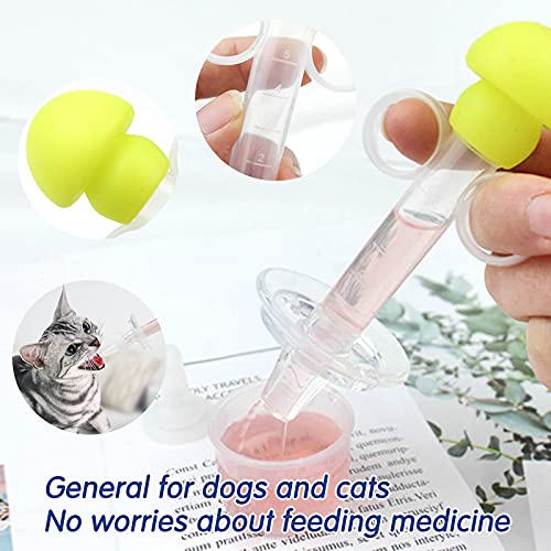 Aprilye 3 Piezas Alimentador de Píldoras Mascotas, Dispensador de Píldoras Mascotas, Jeringa Alimentador de Medicamentos para Perros Gatos Mascotas