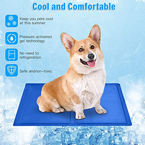 Apto para Perros y Gatos Alfombrilla de refrigeració (40*30cm),Cama refrescante para Perro，Alfombrilla refrescante para Mascotas，Hecho de Gel autoenfriante no tóxico