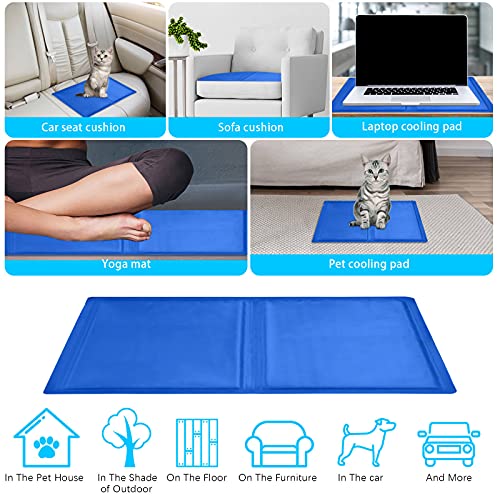Apto para Perros y Gatos Alfombrilla de refrigeració (40*30cm),Cama refrescante para Perro，Alfombrilla refrescante para Mascotas，Hecho de Gel autoenfriante no tóxico
