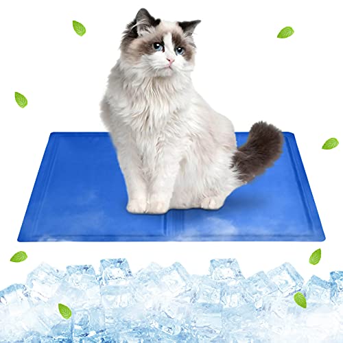 Apto para Perros y Gatos Alfombrilla de refrigeració (40*30cm),Cama refrescante para Perro，Alfombrilla refrescante para Mascotas，Hecho de Gel autoenfriante no tóxico