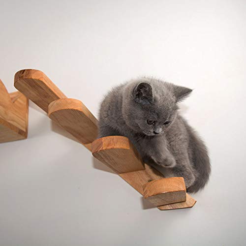 árbol de gato Gato juguete de pared montado en la pared escalada escalera escalera escaleras de madera plataforma saltando marco gatito saltar tablero gato muebles gato árbol árbol de gato para gatos