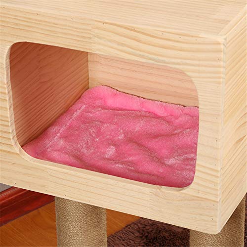 Árbol del gato El gato que salta de la plataforma del pequeño gato Árbol que sube de tres capas animal doméstico del gato de madera sólida escalada de la litera Junta Cat Scratch Rascador Centro de Ac