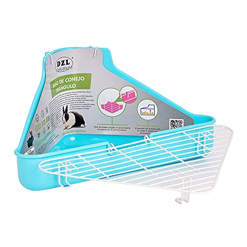Arenero de plástico de conejo para mascotas Entrenador de Orinal fácil de limpiar esquineras conejos Color Aleatorio (SOY0090)