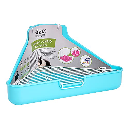 Arenero de plástico de conejo para mascotas Entrenador de Orinal fácil de limpiar esquineras conejos Color Aleatorio (SOY0090)