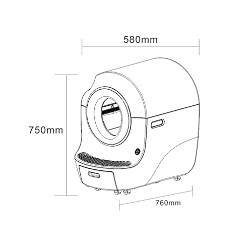 Arenero Gatos Caja de arena elegante Caja eléctrica Aseo automático de gato Aseo grande Almacén esférico bajo de bajo ruido Caja de arena de gato 9L Capacidad de basura de gato, adecuado para gatos de