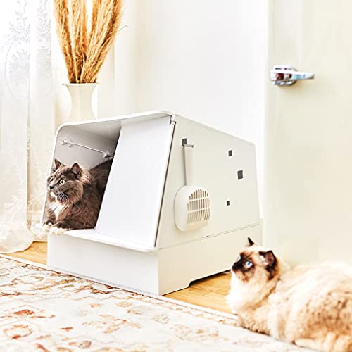 Arenero Gatos Chalet Tipo de inducción Tipo de gato inodoro extra grande Caja de basura Splash-Proof Cat Supplies desodorante Adecuado for gatitos y gatos gordos Caja de Arena ​para Gatos