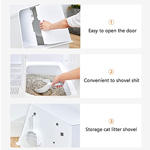 Arenero Gatos Chalet Tipo de inducción Tipo de gato inodoro extra grande Caja de basura Splash-Proof Cat Supplies desodorante Adecuado for gatitos y gatos gordos Caja de Arena ​para Gatos