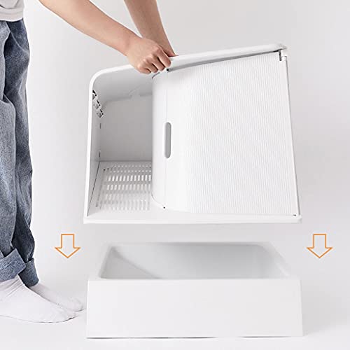Arenero Gatos Chalet Tipo de inducción Tipo de gato inodoro extra grande Caja de basura Splash-Proof Cat Supplies desodorante Adecuado for gatitos y gatos gordos Caja de Arena ​para Gatos
