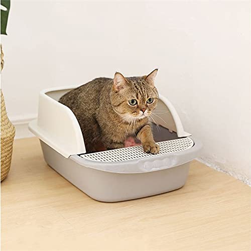 arenero Gatos Mascota Inodoro Gato bedpans Cat Bandeja de Perro Bandeja de Arena plástico Anti Splash caspan Gatos litera Caja Gato Perro Limpio Aseo Suministros Cajas de Arena