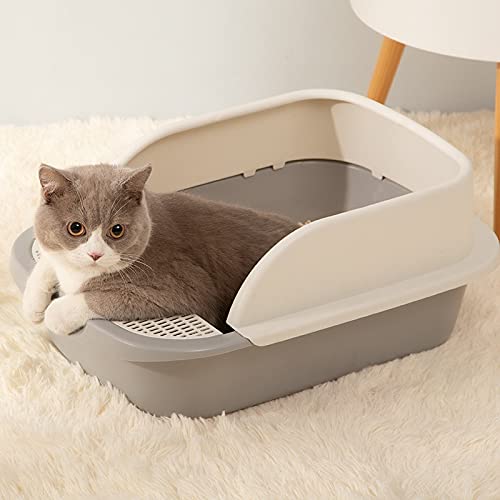 arenero Gatos Mascota Inodoro Gato bedpans Cat Bandeja de Perro Bandeja de Arena plástico Anti Splash caspan Gatos litera Caja Gato Perro Limpio Aseo Suministros Cajas de Arena