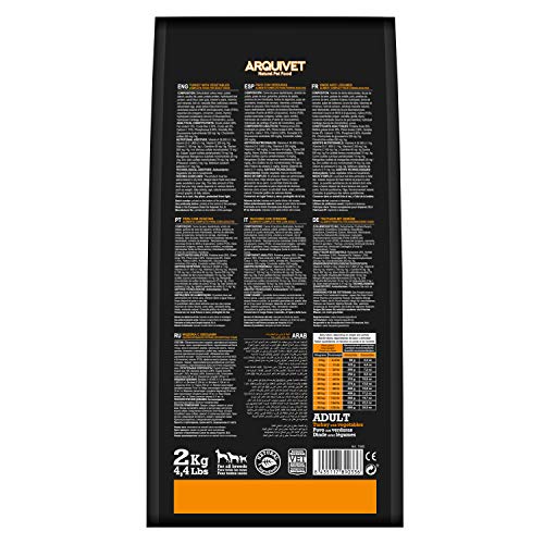 ARQUIVET Pienso Natural para Perros Adultos 12Kg - Grain Free - Sin Grano - Pavo con Verduras - Comida Natural para Perros - Alimentación Canina - Pienso hipoalergénico - Comida para Perros