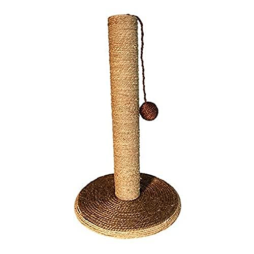 ARQUIVET Rascador Gatos Poste y Bola marrón - 30 x 30 x 46 cm - Rascadores para Gatos - Arañador para Gatos - Afilador uñas para Gatos - Juguetes para Gatos