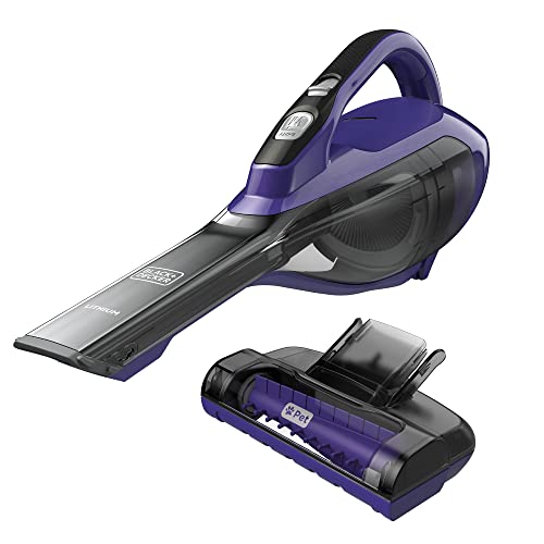 Aspiradora de mano Black+Decker para mascotas, inalámbrica, color morado (HLVA325JP07)