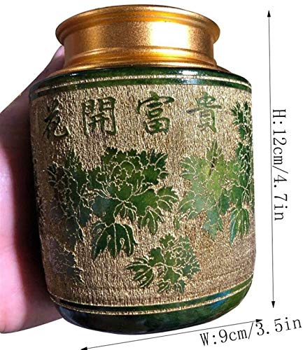 Ataúdes y urnas La cremación de madera Urna funeraria Urna Memorial, hecha de oro Seda Nanmu, Humana y de cenizas mascotas, sello de vacío de doble tapa y tornillo de cierre, hasta 25 libras, amarillo