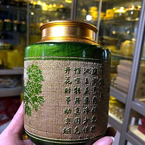 Ataúdes y urnas La cremación de madera Urna funeraria Urna Memorial, hecha de oro Seda Nanmu, Humana y de cenizas mascotas, sello de vacío de doble tapa y tornillo de cierre, hasta 25 libras, amarillo