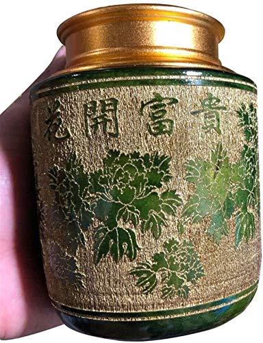 Ataúdes y urnas La cremación de madera Urna funeraria Urna Memorial, hecha de oro Seda Nanmu, Humana y de cenizas mascotas, sello de vacío de doble tapa y tornillo de cierre, hasta 25 libras, amarillo