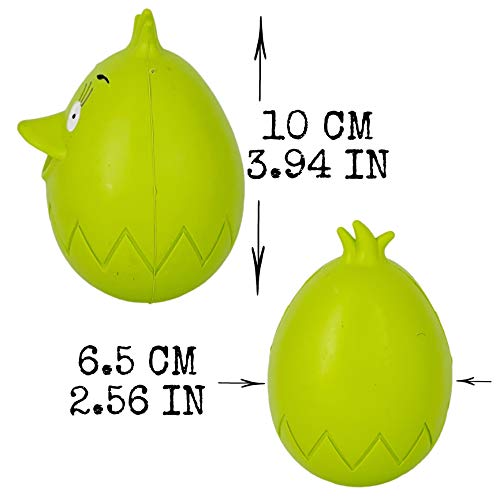 AVANZONA Pelota para Perros Cachorros, Forma de Huevo, Rugby de Goma Natural, Juguete Durable Dental Masticable, Indestrucdible, Elásticidad para Perros Pequeños y Medianos. 10cm, Verde