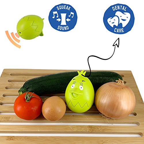 AVANZONA Pelota para Perros Cachorros, Forma de Huevo, Rugby de Goma Natural, Juguete Durable Dental Masticable, Indestrucdible, Elásticidad para Perros Pequeños y Medianos. 10cm, Verde