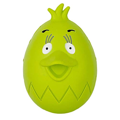 AVANZONA Pelota para Perros Cachorros, Forma de Huevo, Rugby de Goma Natural, Juguete Durable Dental Masticable, Indestrucdible, Elásticidad para Perros Pequeños y Medianos. 10cm, Verde