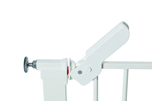 BabyDan Premier rejilla de puerta / puerta de escalera para sujeción, 86 - 93,3 cm - hecho en Dinamarca y probado por el TÜV GS, color: blanco
