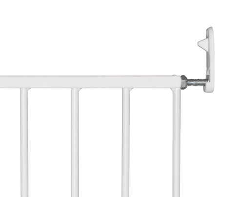 BabyDan - Puerta de seguridad montada con tornillo sin viaje, color blanco