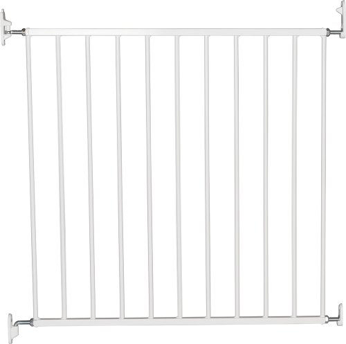 BabyDan - Puerta de seguridad montada con tornillo sin viaje, color blanco