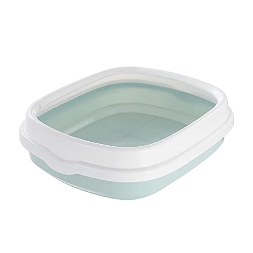 Bagalqio Arenero para Gatos, Gato Caja De Arena con Borde Berto, Bandeja Higiénica Gatos Gatitos Aseo Arenero Abierto para Mascotas Gatos Bandeja Sanitaria Plástica Dependable
