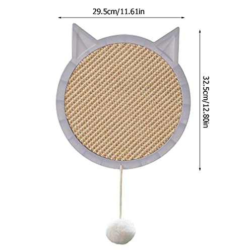 Bagalqio Tablero Rascador para Gatos, Rascador para Gatos, Tablero Rascador De Uñas para Esmerilar Gatos De Sisal Colgante con 4 Ventosas, Almohadilla para Raspar Gatos con Estructura ABS Original