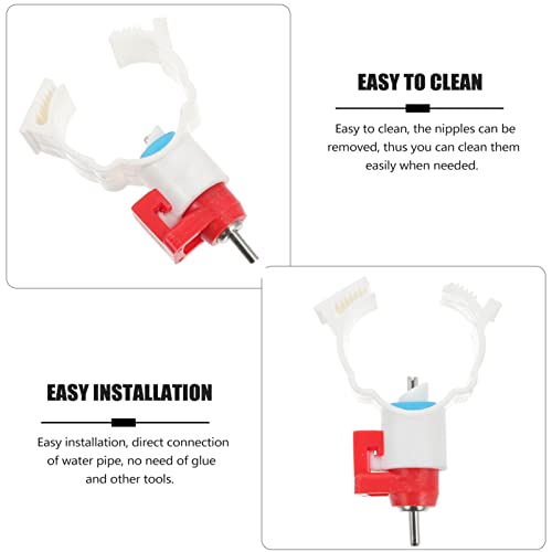 Balacoo 20 UNIDS Agua AUTOMÁTICO Agua Agua Nipple FOMBRIBLE ALIMENTACIÓN AVAGA DE Agua Pollo Pollo DE PULCULO DE PUCHO DE PULQUILENDO para PACTO DE CUALLA DE Pollo