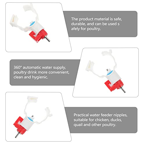 Balacoo 20 UNIDS Agua AUTOMÁTICO Agua Agua Nipple FOMBRIBLE ALIMENTACIÓN AVAGA DE Agua Pollo Pollo DE PULCULO DE PUCHO DE PULQUILENDO para PACTO DE CUALLA DE Pollo