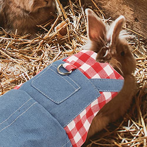 Balacoo Arnés de Conejito Chaleco Y Correa Ropa de Conejo Disfraz de Mascota para Pequeños Animales de Conejo Erizo Hurón Cerdito Ardilla