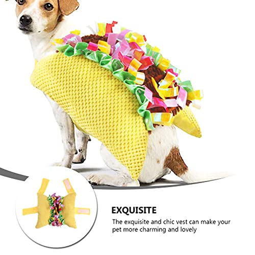 Balacoo Arnés de Malla para Perro Chaleco Acolchado sin Comodidad Ajustable para Perro Gato Erizo Traje de Ropa Divertido Trajes para Gatito Amarillo